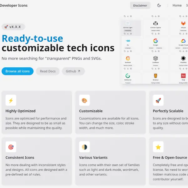 Developer Icons